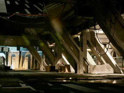 Cyberpunk Apartment Block 2 in 1 Bundle UE5 Low-poly 3D model