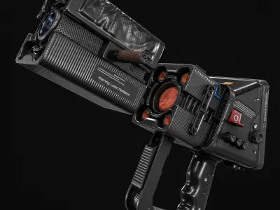 Sci fi Portable Scanner  With Addon Low-poly 3D model