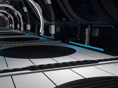 Sci Fi Bridge 3D model