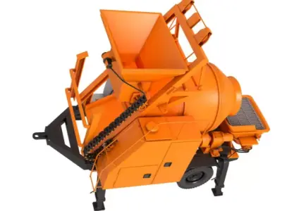 Portable Concrete Mixer Pump 3D model