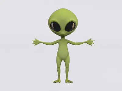 Cute Baby Alien 3D model