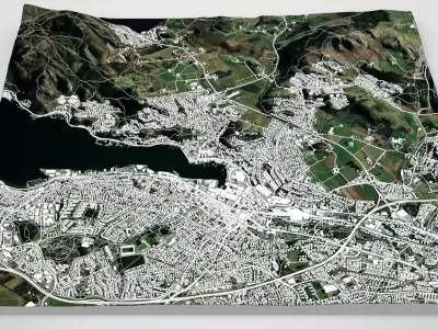 Cityscape Sandnes Norway 3D model