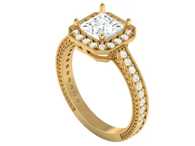   Women Ring  3dm STL OBJ FBX Details 3D print model