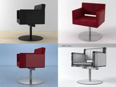 Nova four different chairs 3D model