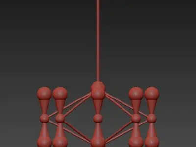 Lampara Techo Cristal Blanco 3D model