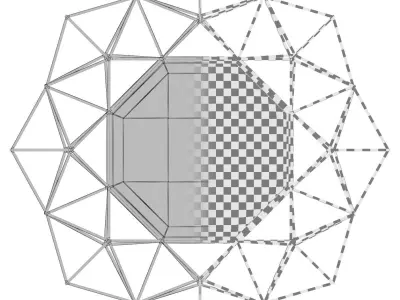 Transitional Metal Frame Accent Wall Mirror WRLO1960 3D model