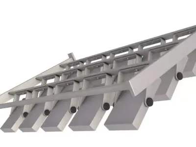 Stadium Lights Panel 3D model