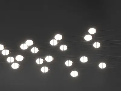 ceiling black matte and gold rose second version 3D model