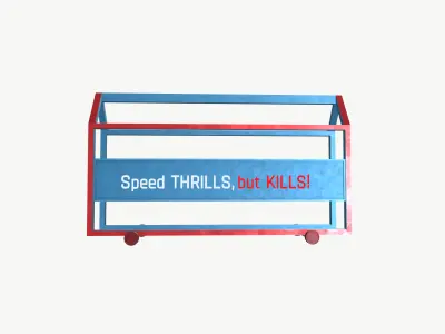 Traffic barricade 3D model