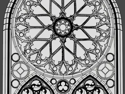 Stained  Glass Windows 3D model