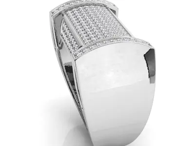 Big fancy mans ring 3D print model