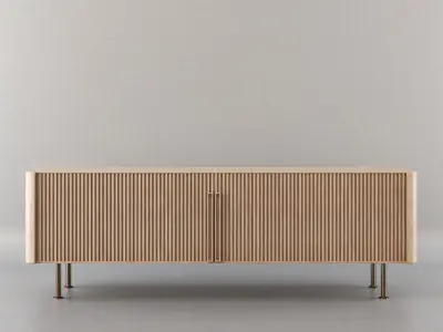 Sideboard two sideboards with slats 3D model