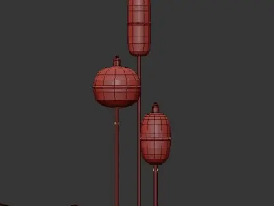 Moirai Floor Lamp Trio 3D model