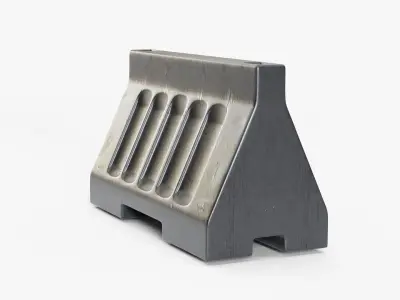 Crash Barrier Low-poly 3D model