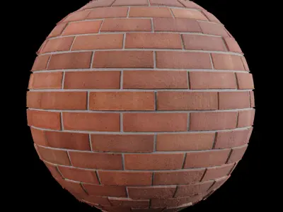 Red Brick Tiles Material PBR 200 x 200 cm Texture