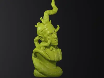 H P Lovecraft Eldritch bust for 3D printing  3D print model