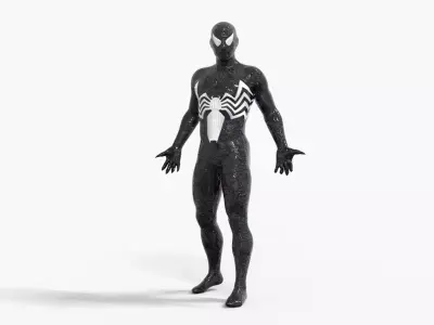 SYMBIOTE Venom Rigged Animated Low-poly 3D model