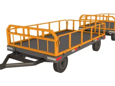 Airport Luggage Trolley 3D model buy