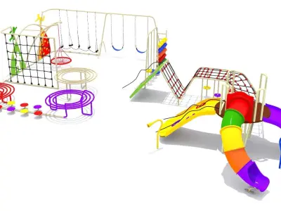 Wave Playground Low-poly 3D model