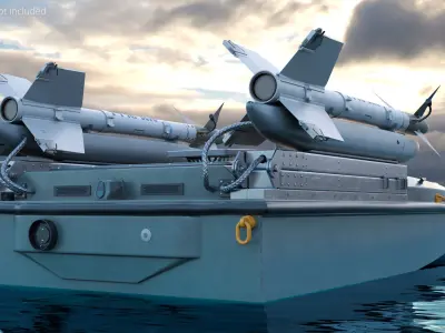  Magura V7 Drone with AIM9 Missiles on Water 