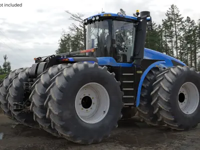  New Holland T9 Wheeled Tractor Dirty Simplified 