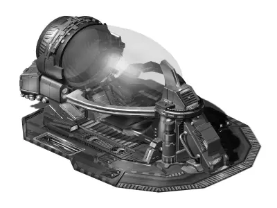 Future world - time-of-flight transmitter 3D model