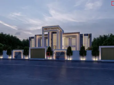 High Quality 3D Exterior Scene Day and Evening  Lumion 10  3D model