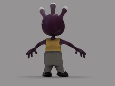 Alien Cartoon Low-poly 3D model purchase