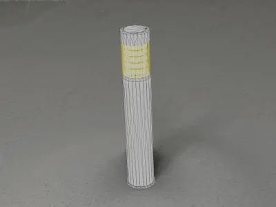 Low-Poly Basic Light Column 17 - Street Light Set-9 Low-poly 3D model