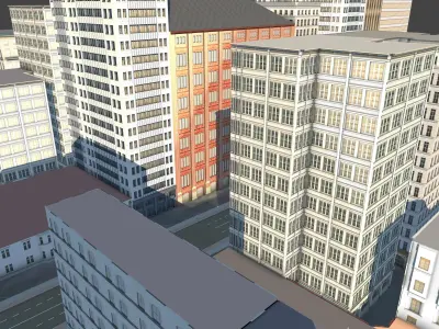 3D Lifesize Textured City Model vol 3 Low-poly 3D model