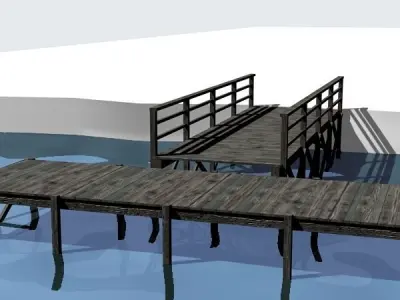 Dock 06 Low-poly 3D model