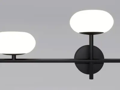 sconce wall with two glass balls 3D model