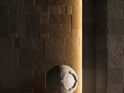 H81 Slate Stone - PBR - 4K - Seamless Low-poly 3D model
