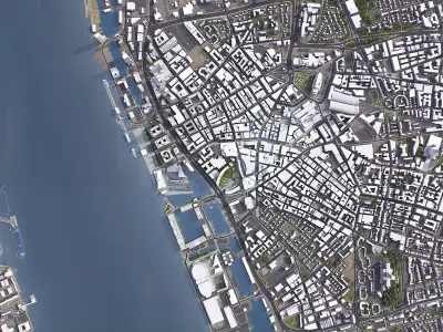 Liverpool - 3D City Model Low-poly 3D model
