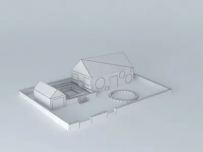 House in Orange Free 3D model
