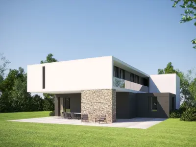 Exterior House Scene 8 Day Dusk 3D model