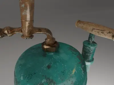 diverted steampunk lamp 3D model