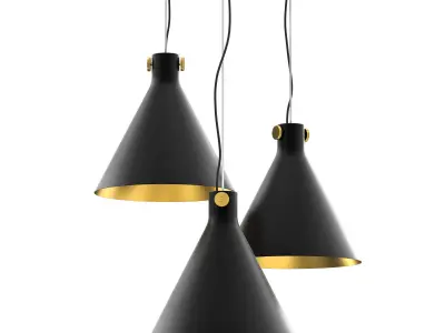Indi-Pendant Cone Suspension 3 Lamps 3D model