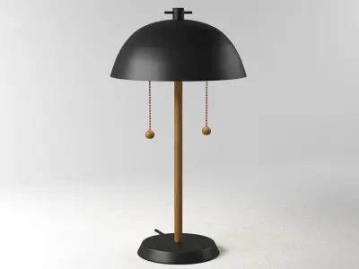 Black Metal Lamp Free 3D model