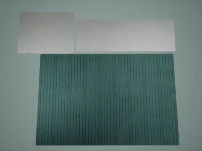 Carpet Low Poly Game Ready striped paper Low-poly 3D model