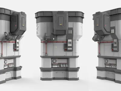 sci-fi Architecture kitbash 35 3D model