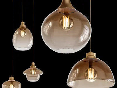 Modern Minimalist Vintage cage Pendant Lights Cafe Bar window 3D model