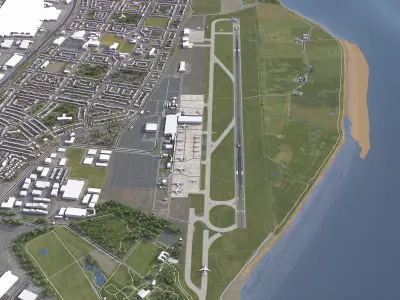Liverpool - Airport - LPL Low-poly 3D model