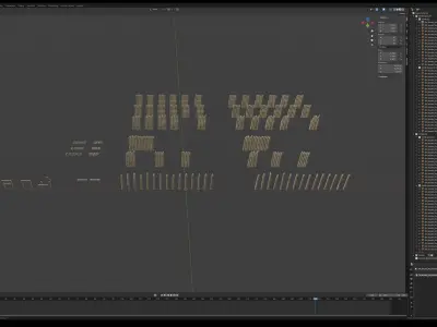 Wooden Palisade Pack JFG V2  Low-poly 3D model
