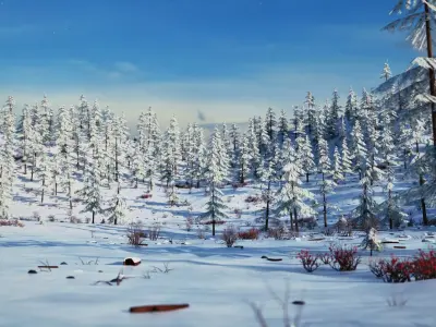 Winter Forest Environment 3D model