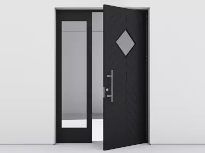 Aluminium door 136 3D model