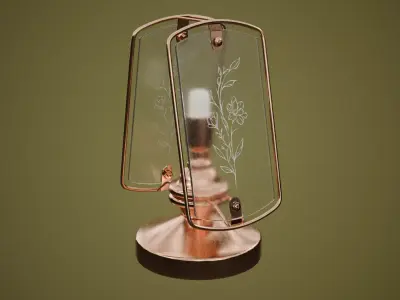 Glass Table Lamp Low-poly 3D model get