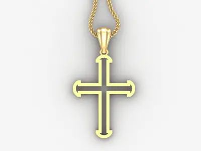 Cross Light Gold 4CP018 3DM STL 3D print model