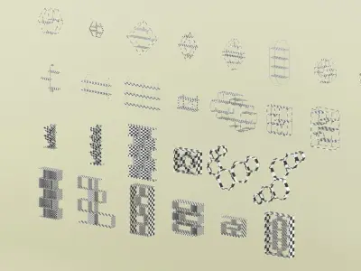 Shelf collection in loft and classic style  3D model