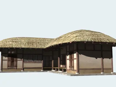 Thatched House V02 KOREA  3D model